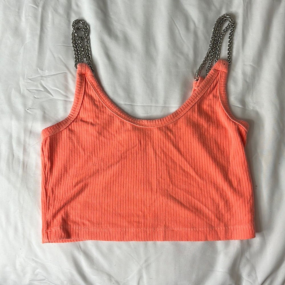 Chain Strap Orange Tank - LF